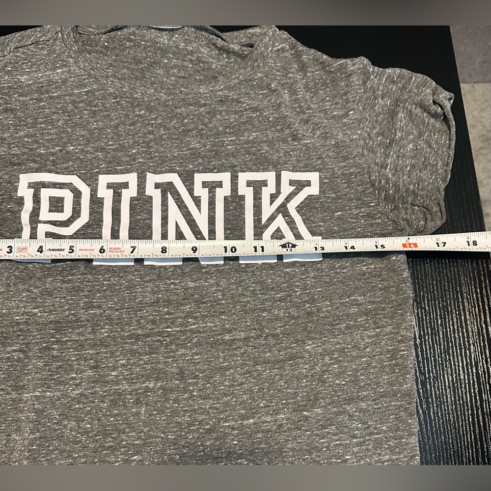 PINK Women’s Gray Short Sleeve Tshirt Size XS - Picture 6 of 9